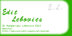 edit lebovics business card